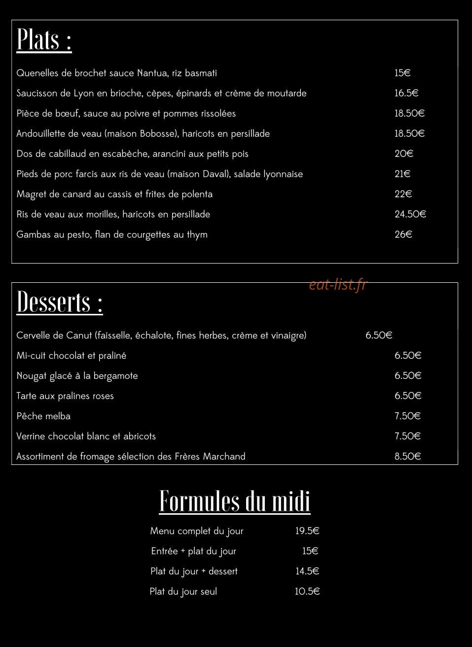 Mon Petit Bouchon — carte page 2
