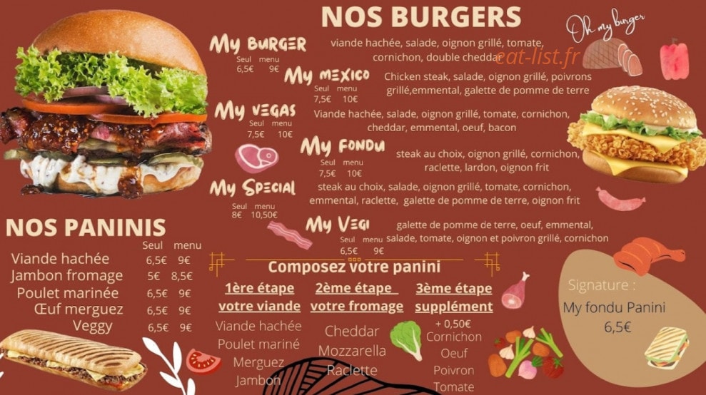 Oh My Burger ! — carte page 2