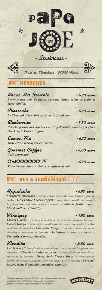 Papa Joe — carte page 2