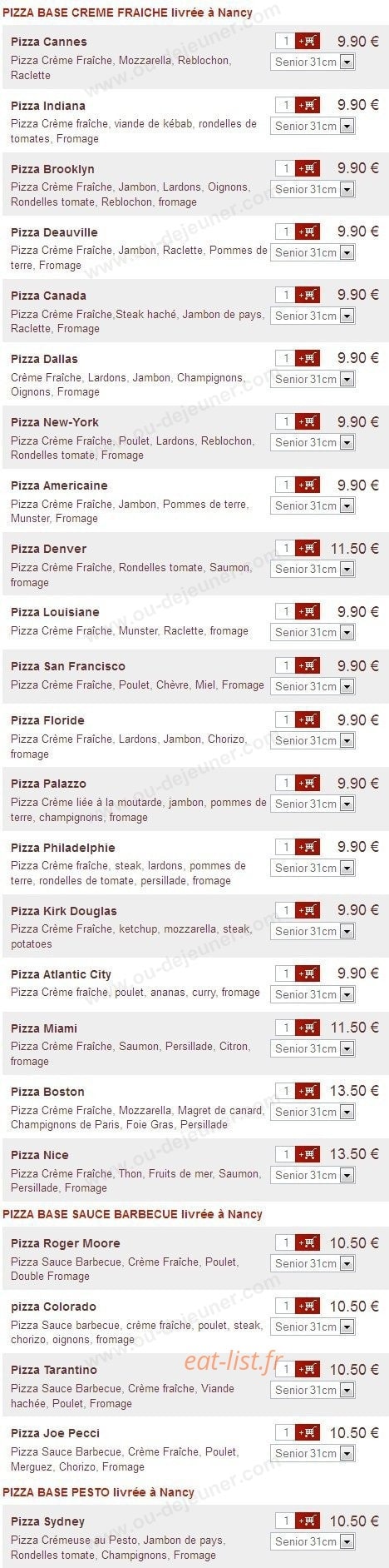 Pizza et Compagnie — carte page 2