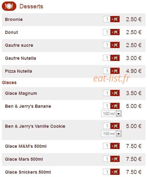 Pizza et Compagnie — carte page 11