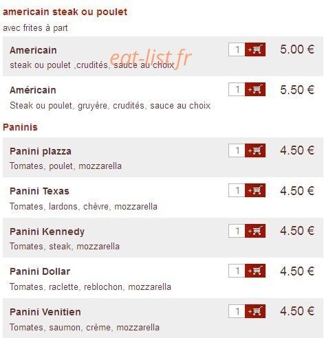 Pizza et Compagnie — carte page 6