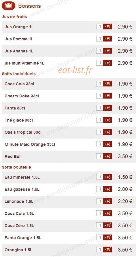 Pizza et Compagnie — carte page 9