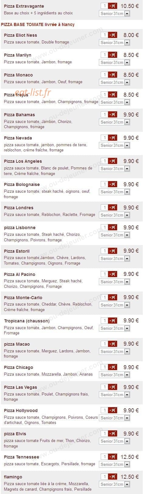 Pizza et Compagnie — carte page 1