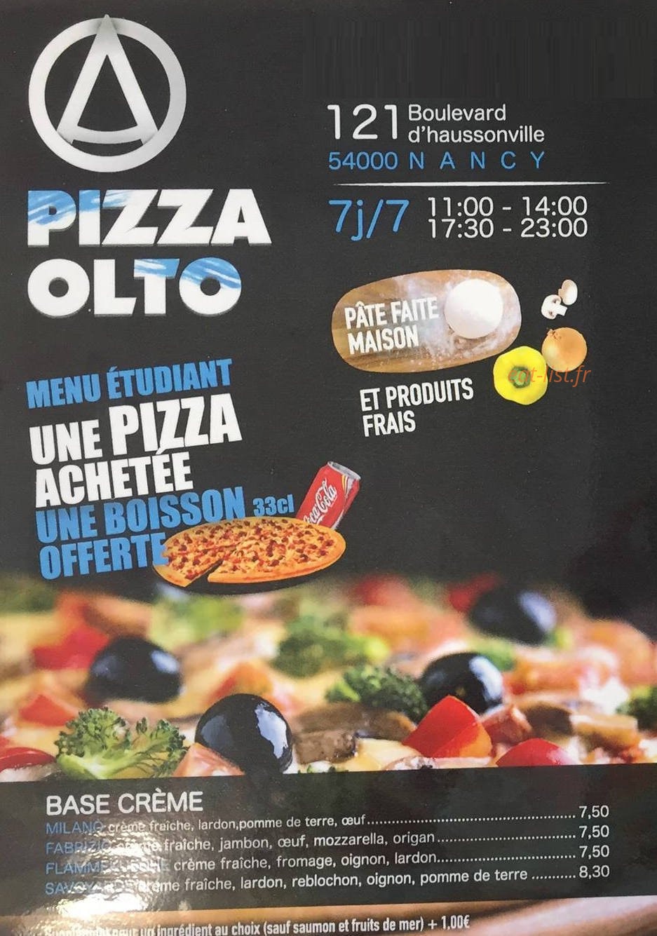 Pizza Olto — carte page 1