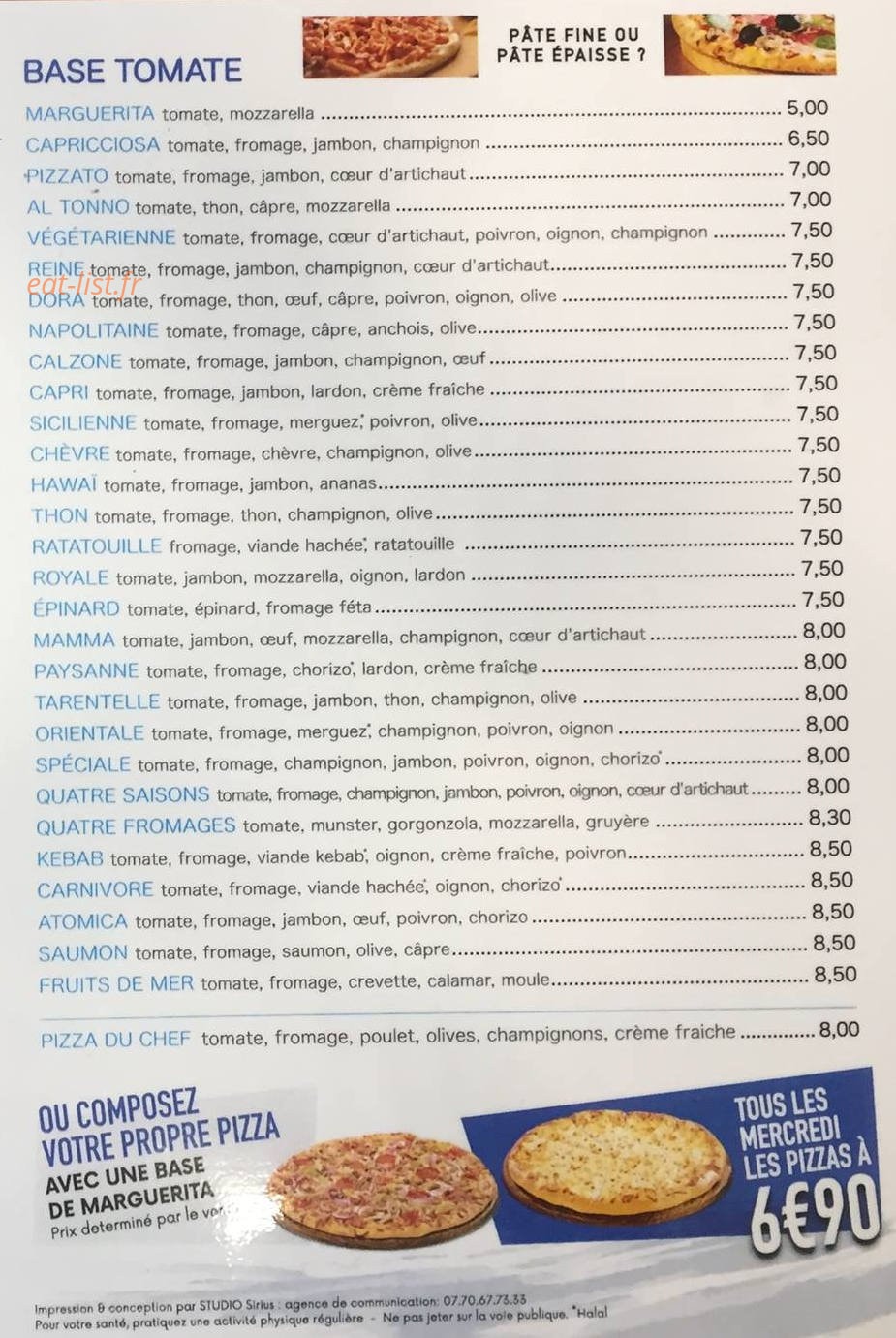 Pizza Olto — carte page 2
