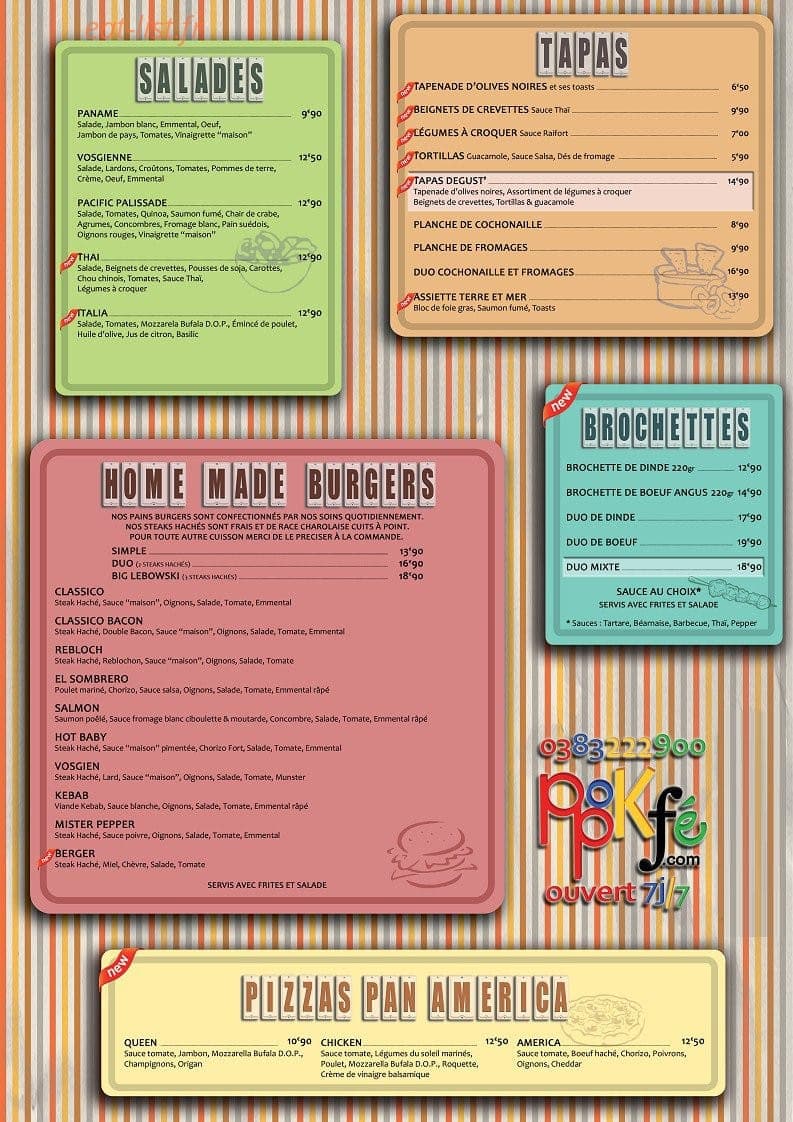 PopKfé — carte page 1