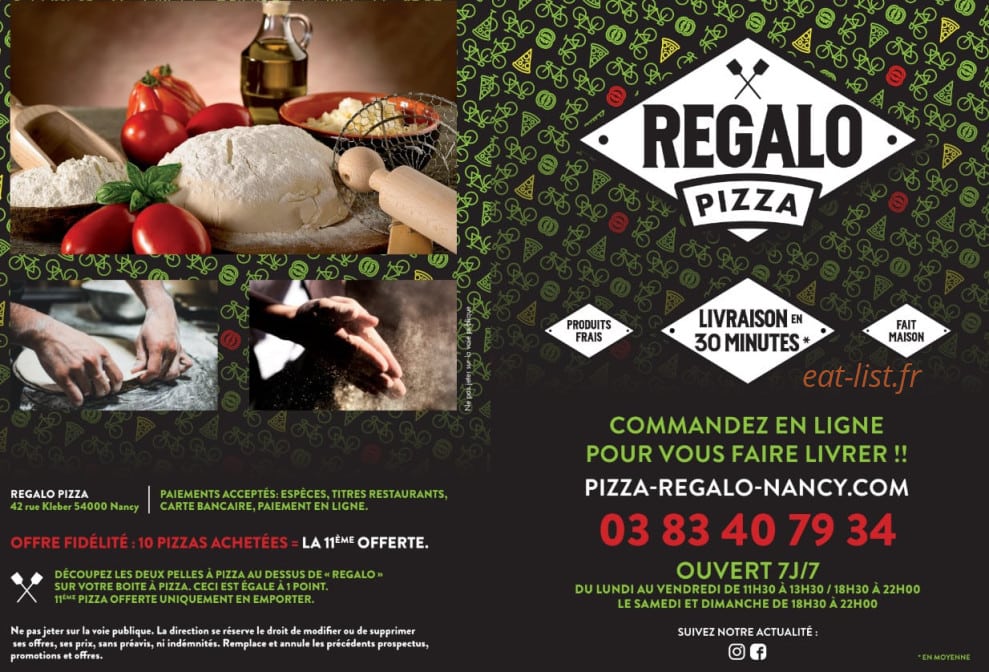 Régalo Pizza — carte page 3