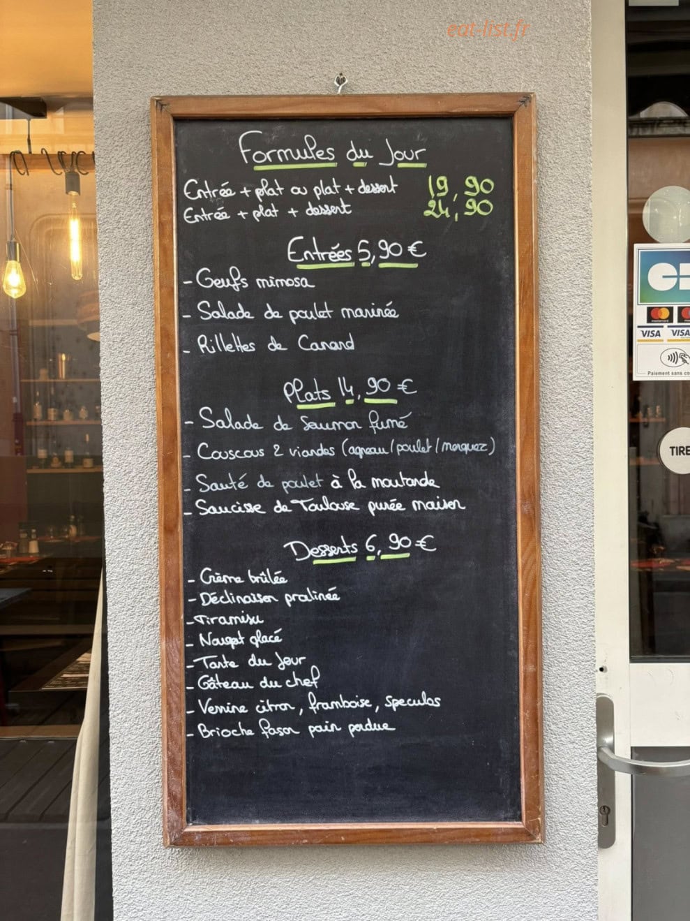 Restaurant Côté Sud — carte page 2