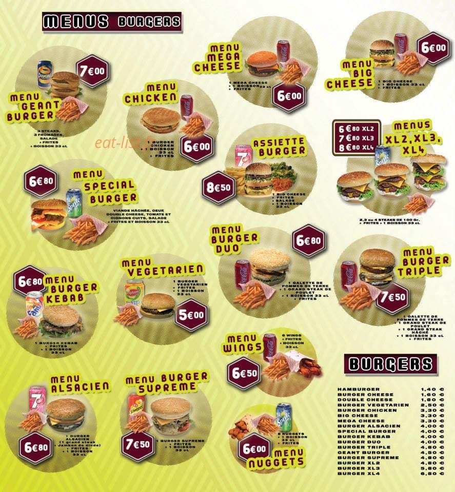 Resto Burger — carte page 5