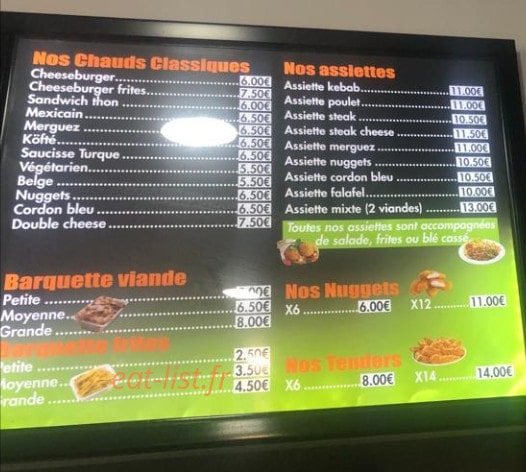 Snack blandan — carte page 3