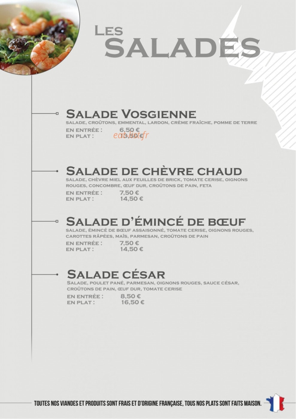 SteakHouse Nancy — carte page 5
