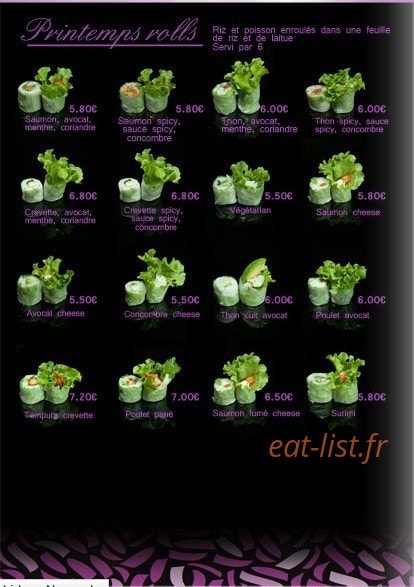 Sushi Show — carte page 5
