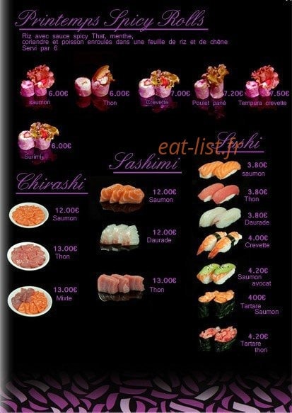 Sushi Show — carte page 6