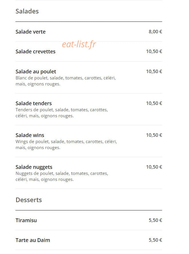 Tacos Amigos — carte page 4