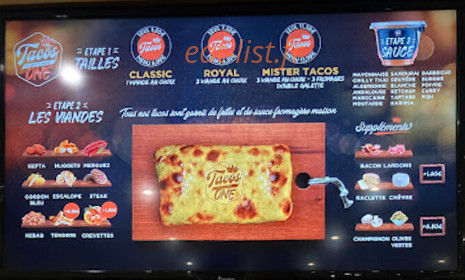 Tacos One — carte page 1