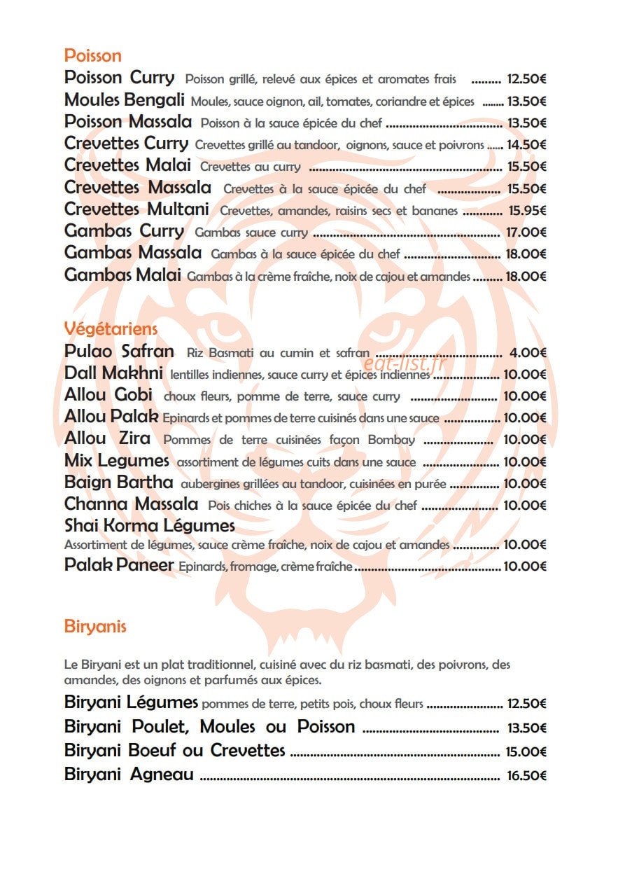 The Tiger — carte page 7