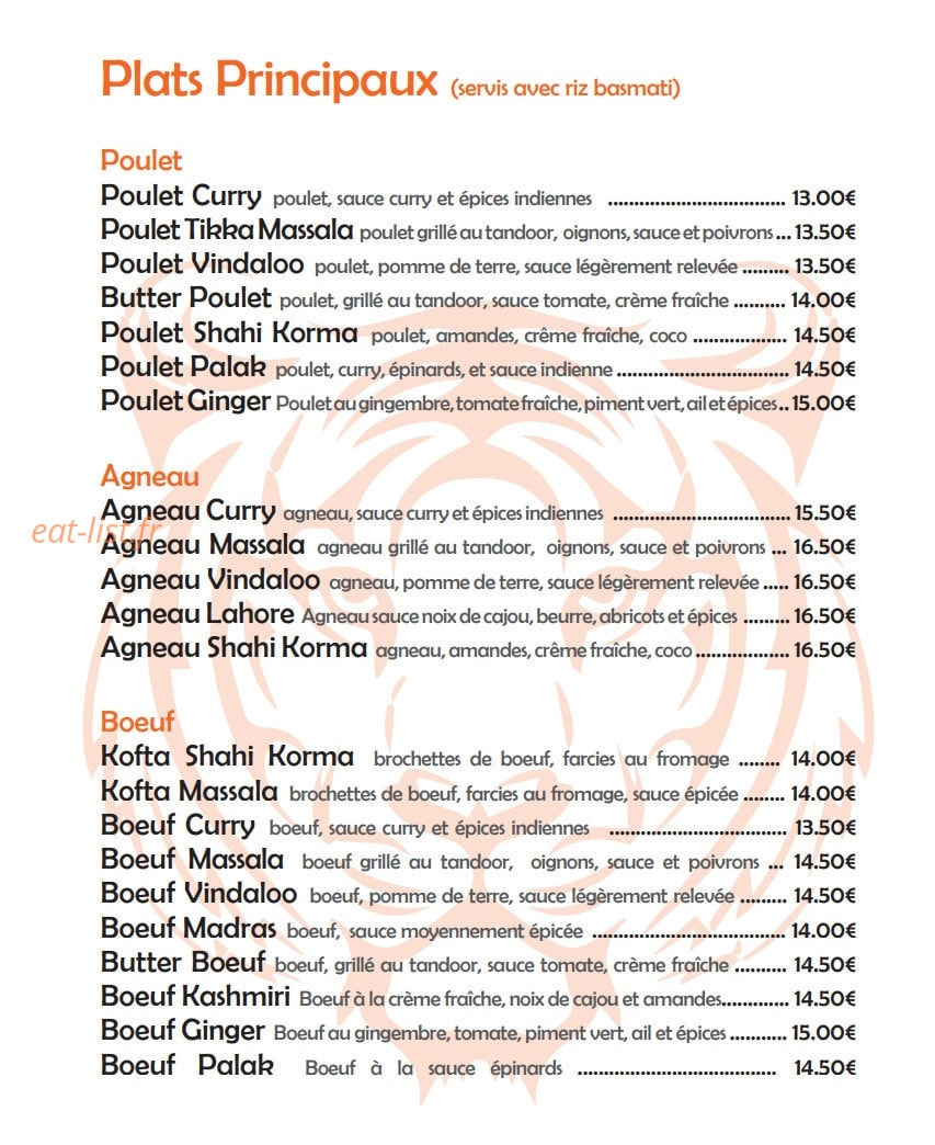 The Tiger — carte page 6