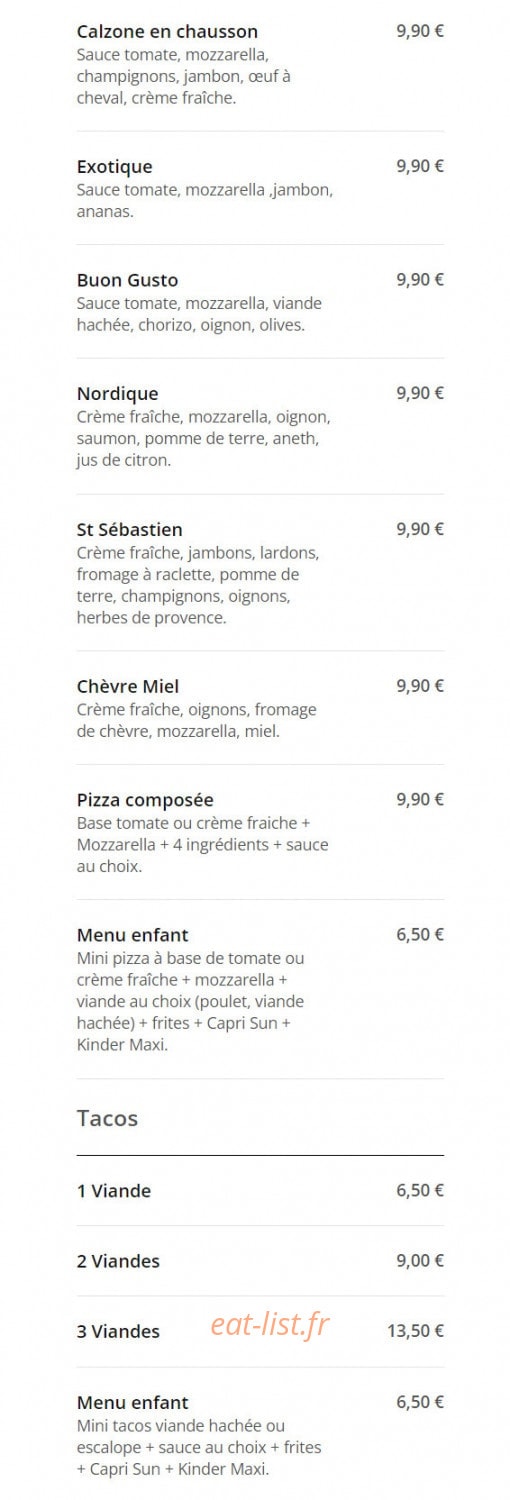 Top Food — carte page 3