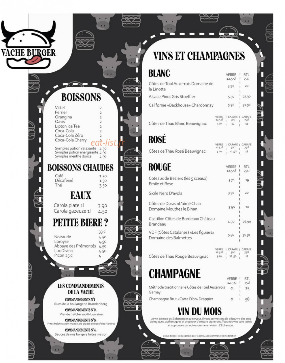 Vache Burger — carte page 2