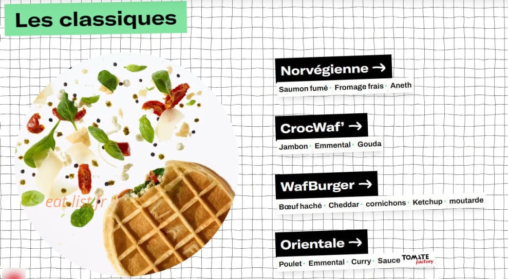 Waffle Factory — carte page 1