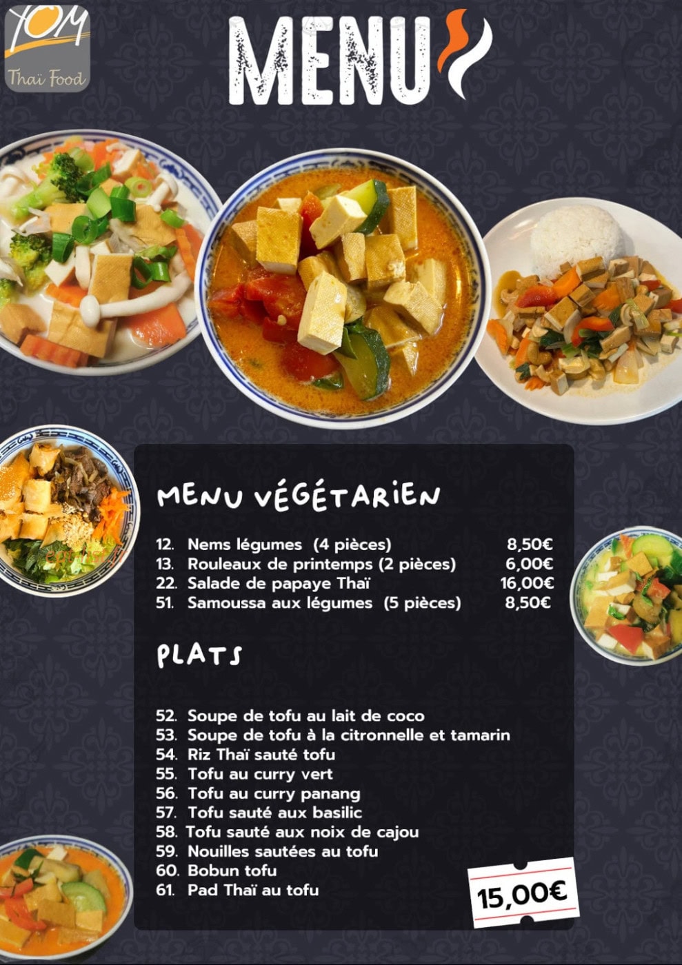 Yom Thai Food — carte page 3