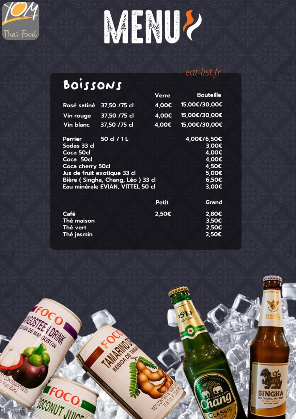 Yom Thai Food — carte page 4