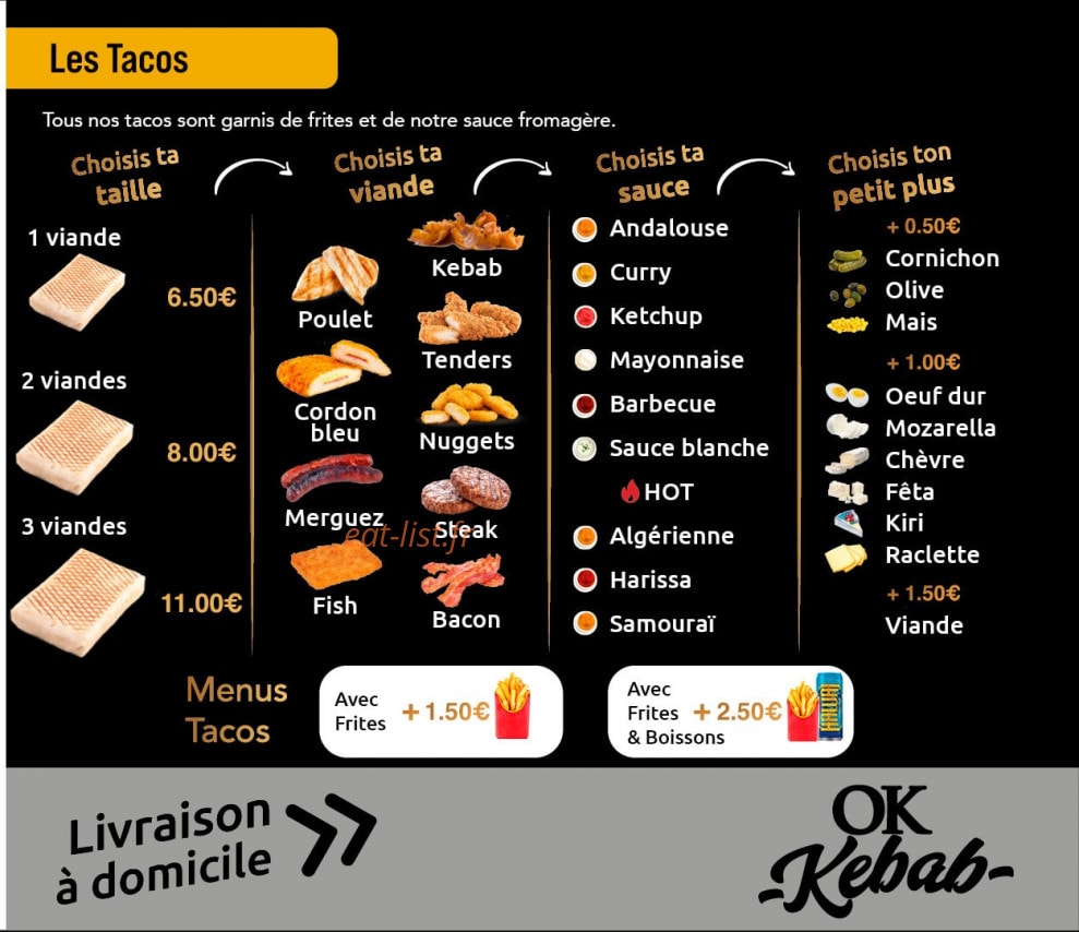 Ok Kebab — carte page 2