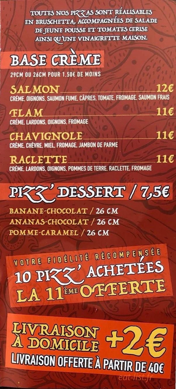 Allo Pizz 54 — carte page 2