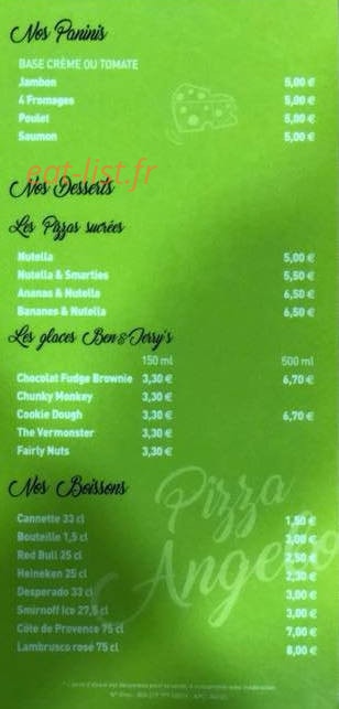 Pizza Angelo — carte page 3