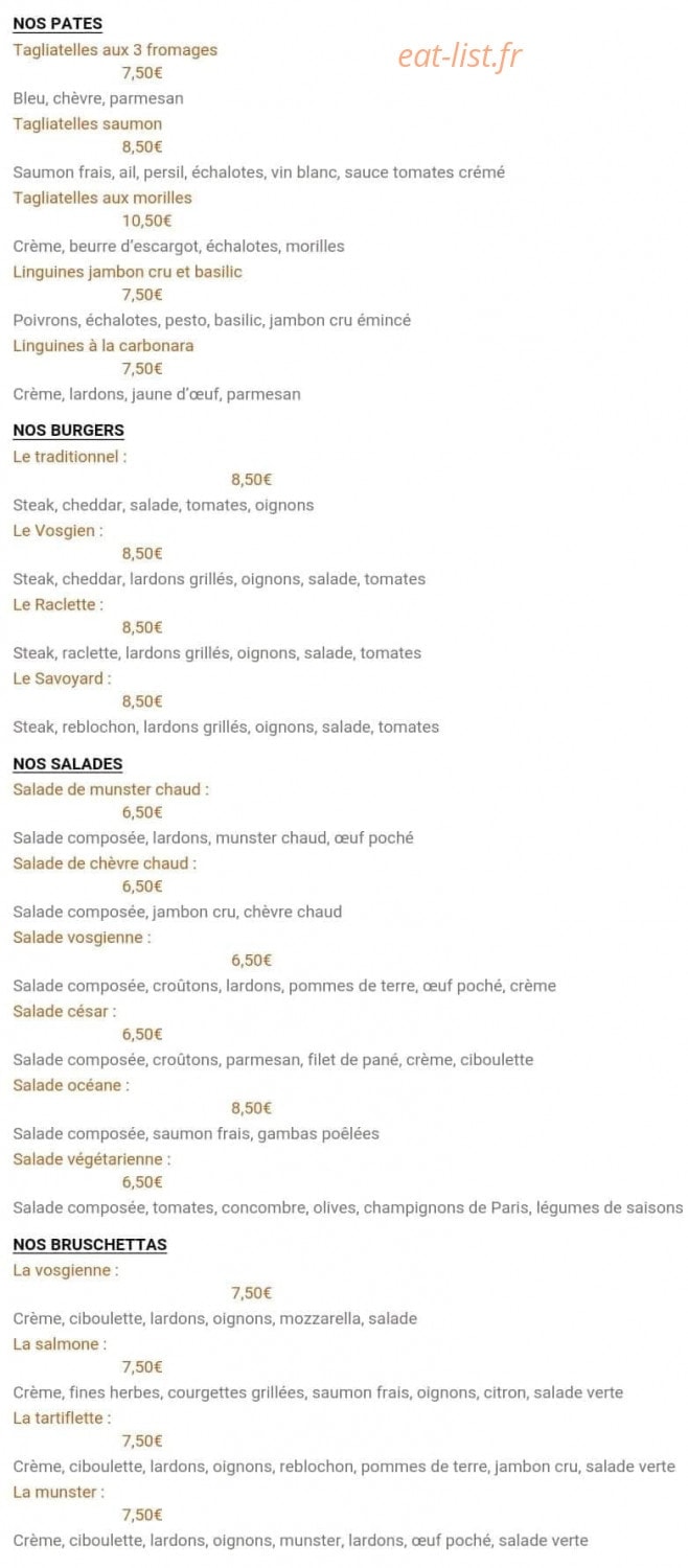 Chez Lili — carte page 1