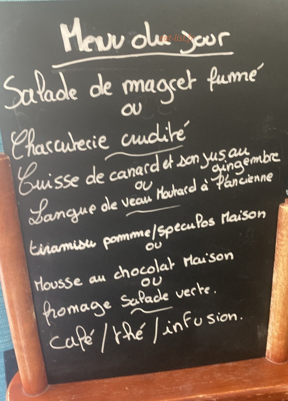 Restaurant de la Gare — carte page 1