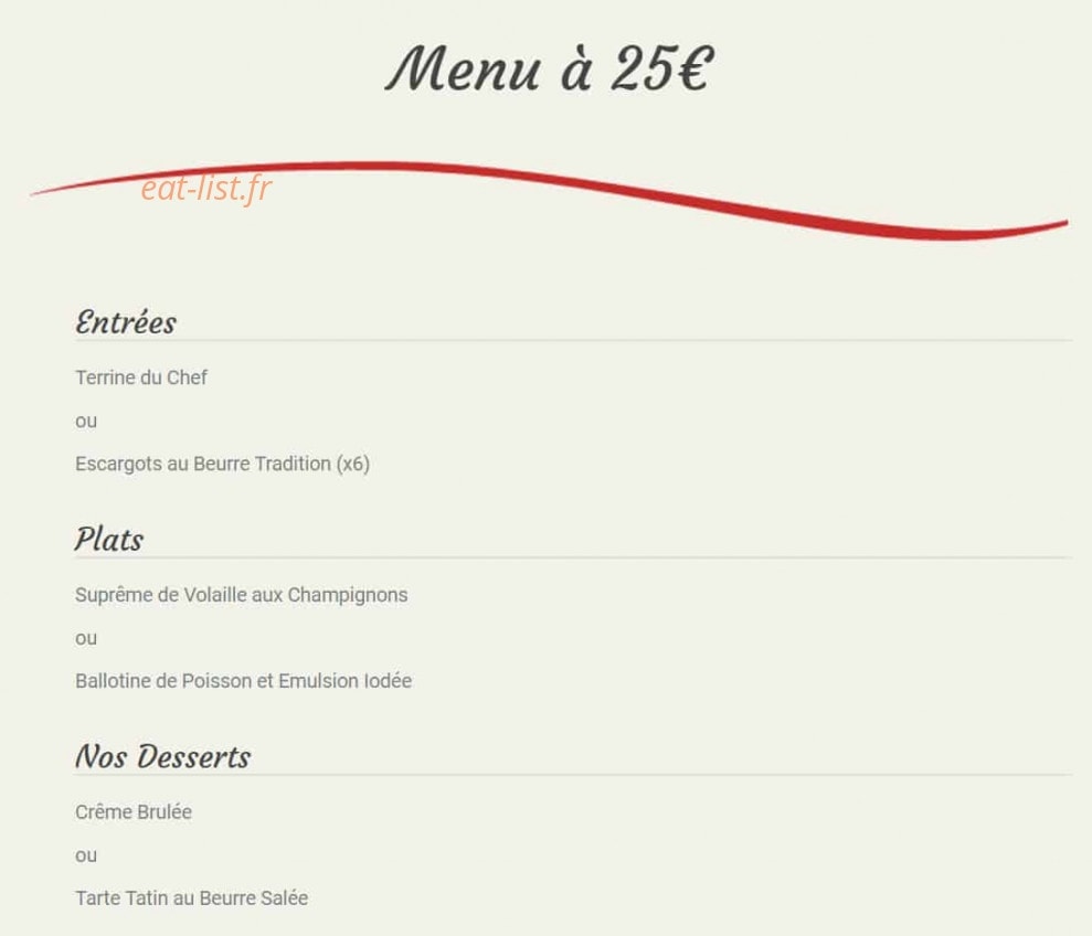 Le Bistro — carte page 4