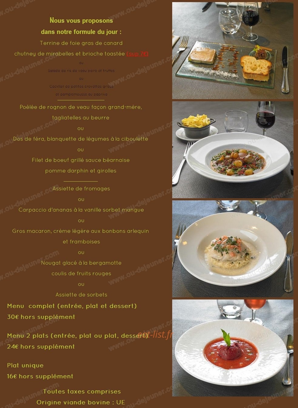 La Ferme Sainte Geneviève — carte page 1