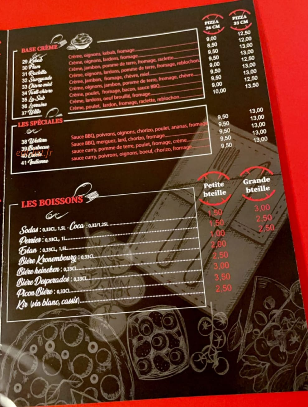 D' pizza — carte page 2