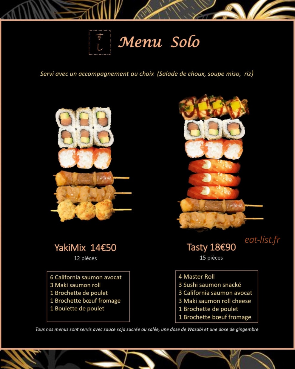 Hungry Sushi — carte page 3