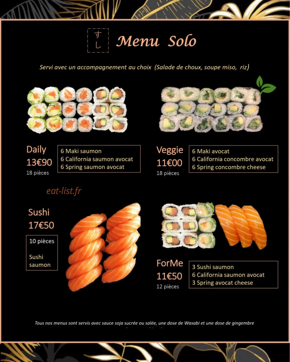 Hungry Sushi — carte page 2