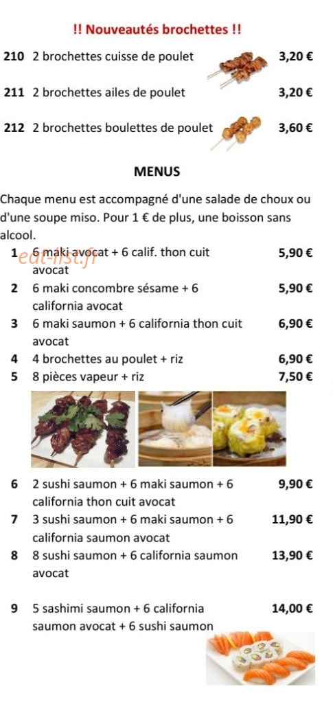 Sushi Eden — carte page 2