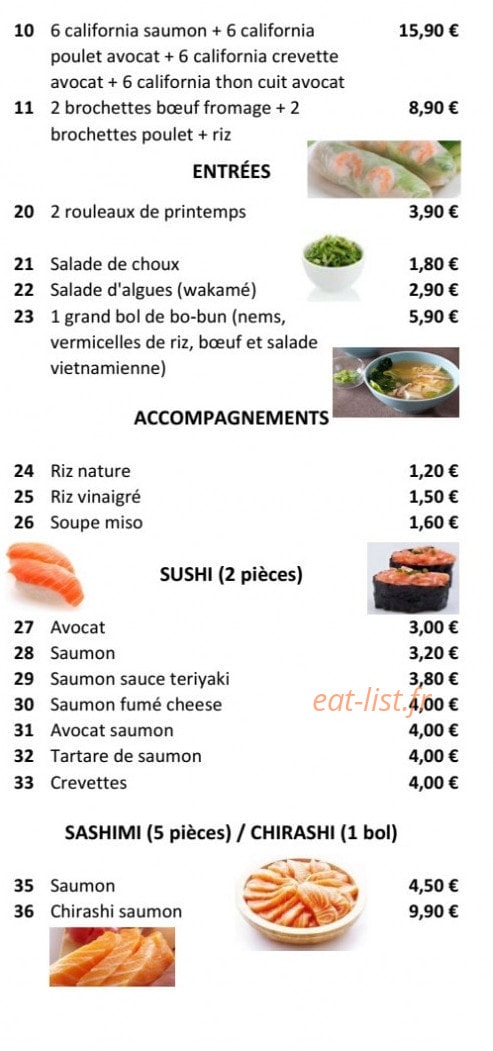 Sushi Eden — carte page 3