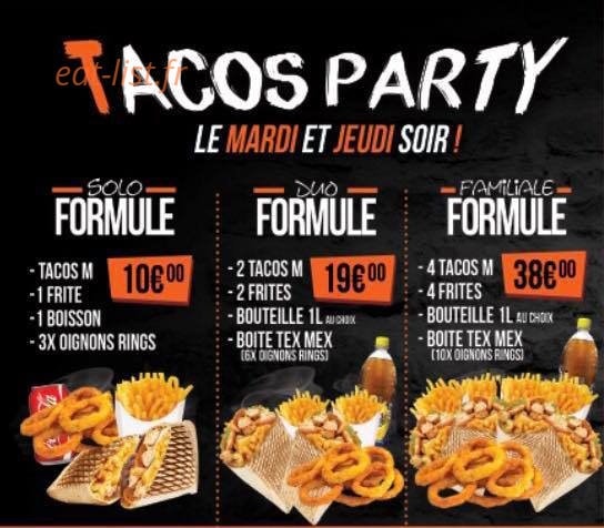 Tacos'n co — carte page 1