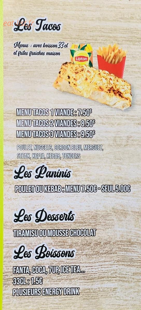 Mix Fast Food — carte page 8