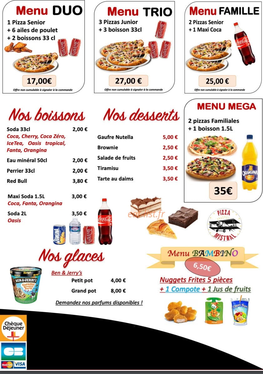 Pizza Mistral — carte page 5
