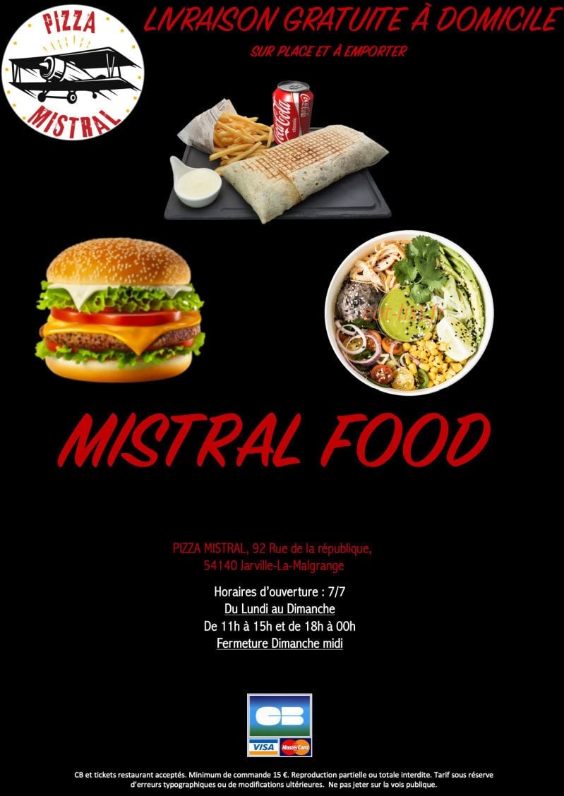 Pizza Mistral — carte page 1