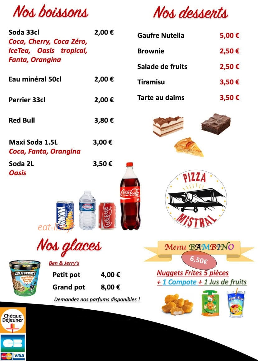Pizza Mistral — carte page 6