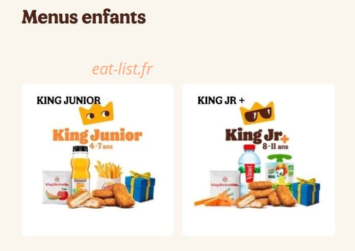 Burger King — carte page 7