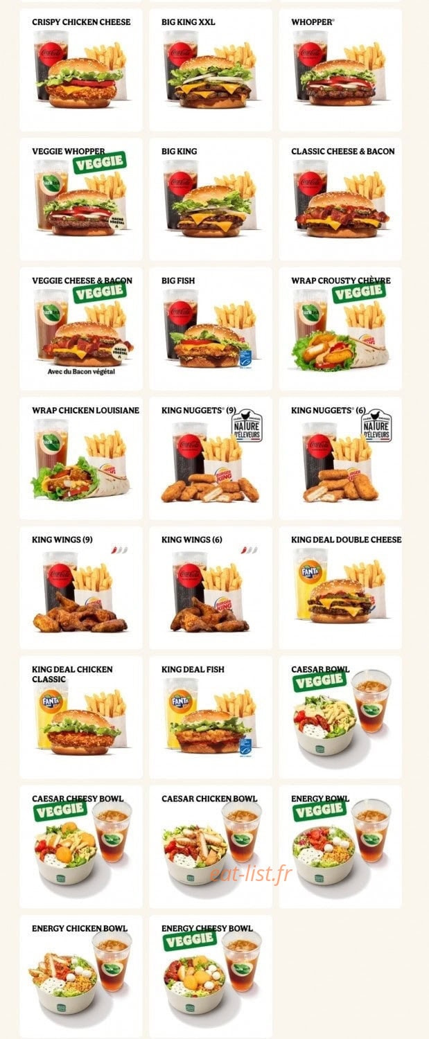 Burger King — carte page 4