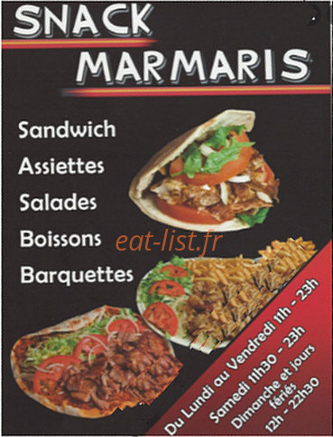Snack Marmaris — carte page 1