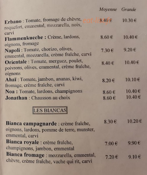 Le Moulin Gourmand — carte page 2