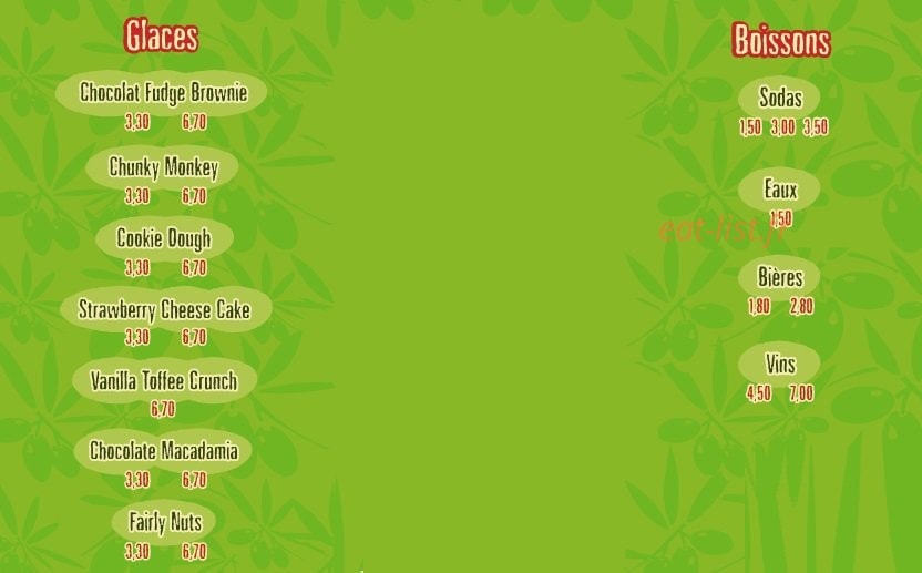 Provençal Pizza — carte page 3