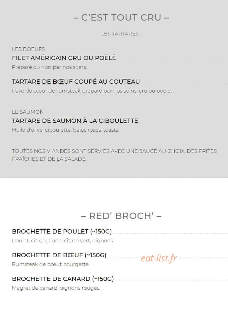 Red beef — carte page 4